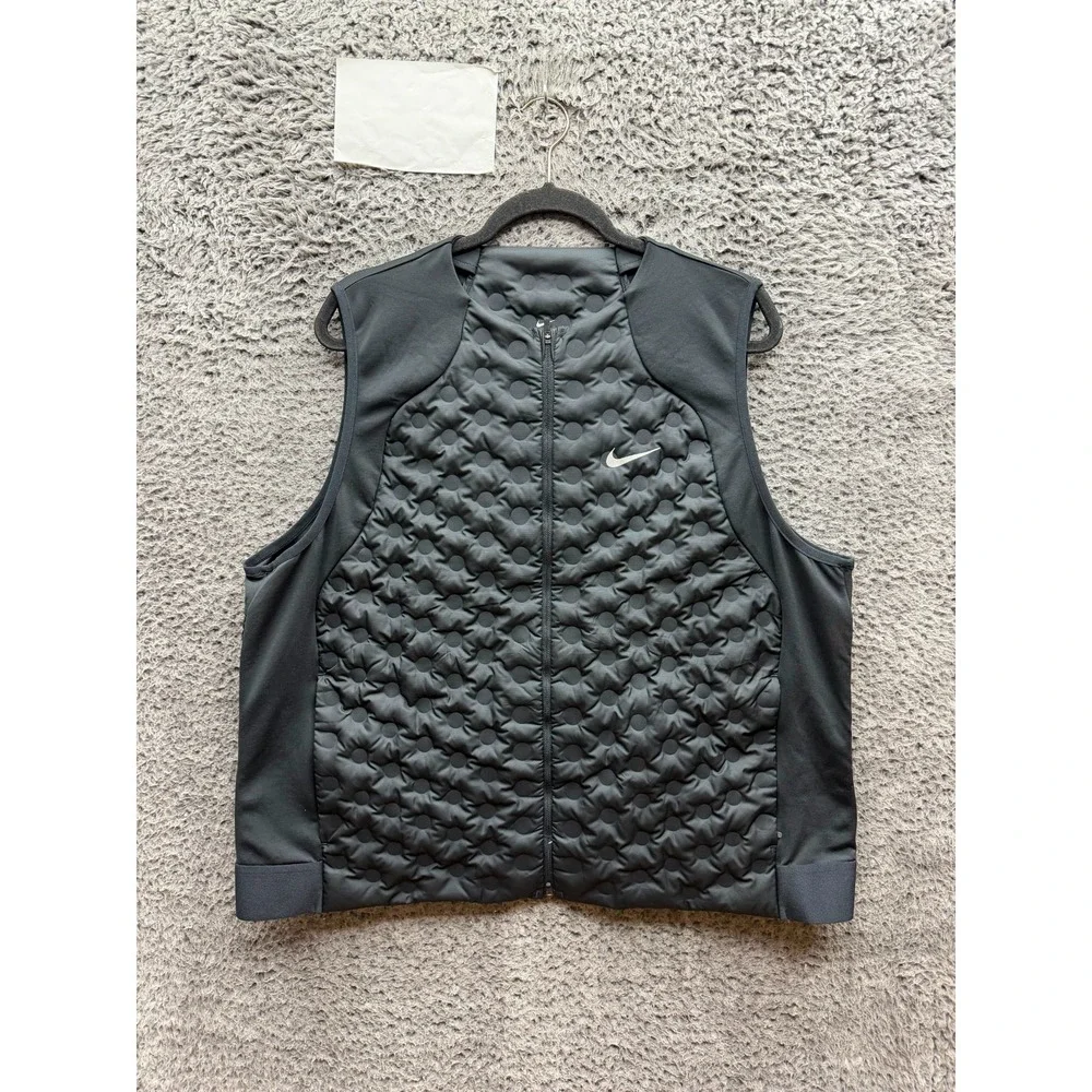 NWOT Nike AeroLoft Quilted Insulated Running Vest Black CZ1607-010 Mens Size XXL